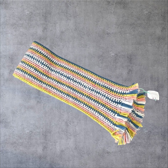 Multi color crochet Alpaca scarf, Unisex, handmade - Picture 4 of 7